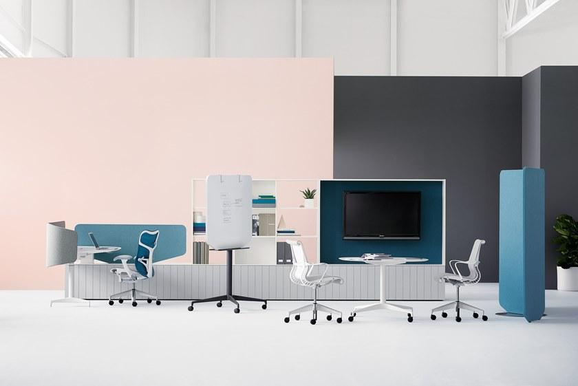 Herman Miller Эргономичное вращающееся офисное кресло из ткани с подлокотниками Setu sun-id-1496901 - Вид №10