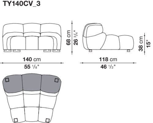 Модульный тканевый диван B&B Italia Tufty Time ARCH-00125265 - Вид №13