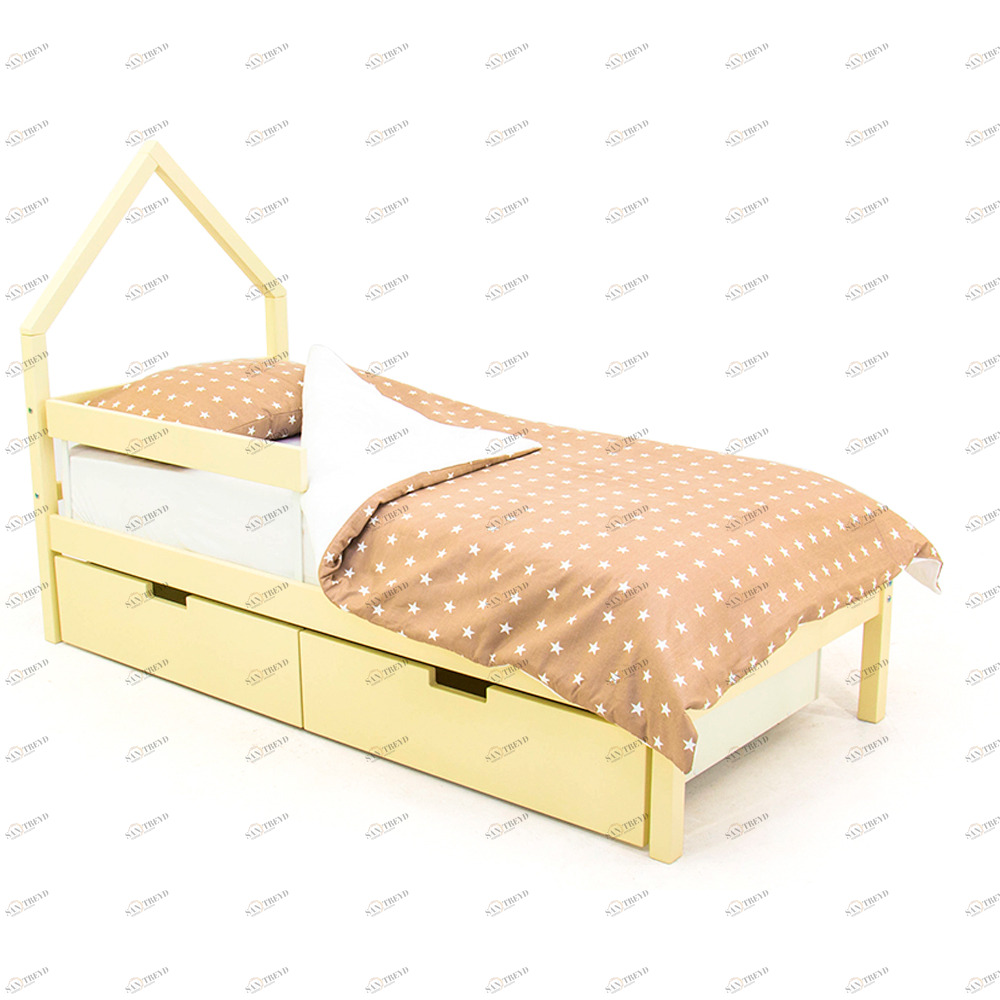 Детская кровать-домик мини Svogen бежевая БЕЛЬМАРКО  326838 Бежевый Santreyd 