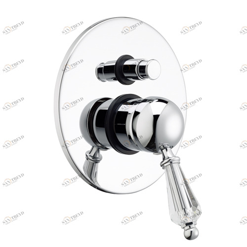 32188 Смеситель для душа монокомандный с девиатором, ручка Сваровски EFFEPI RUBINETTERIE Lares Diamante 