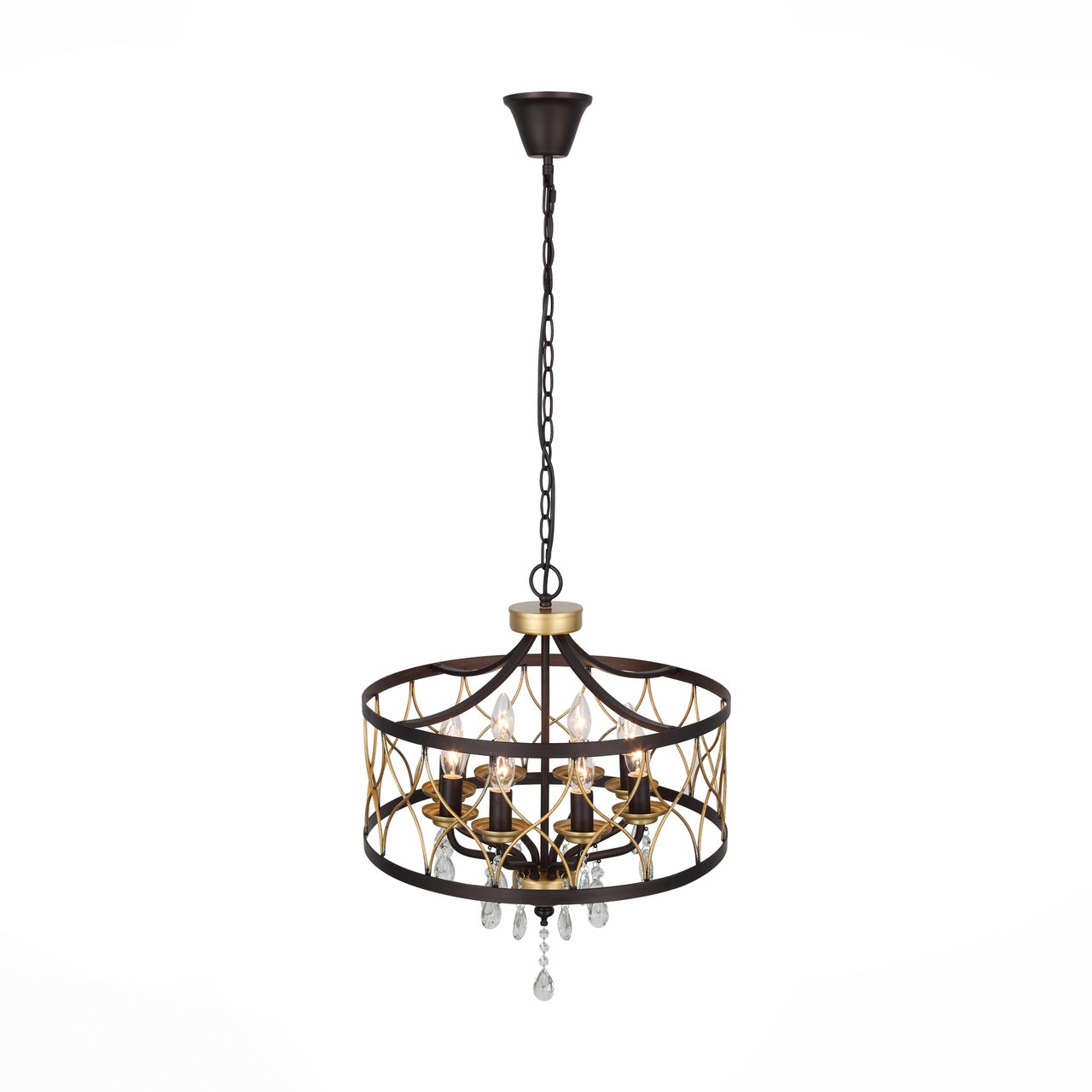 Подвесная люстра ST Luce Grassо SL789.423.08 ST LUCE ДИЗАЙНЕРСКИЕ, GRASSО 108689 Коричневый  - Вид №1