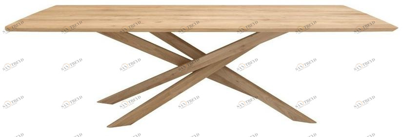 Ethnicraft Прямоугольный обеденный стол из дуба Oak mikado 50178/50179/50180