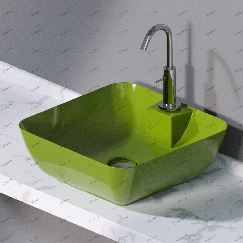 L606121 Накладная раковина на столешницу  прямоугольная A. e T. Italia ELITE AeT ITALIA