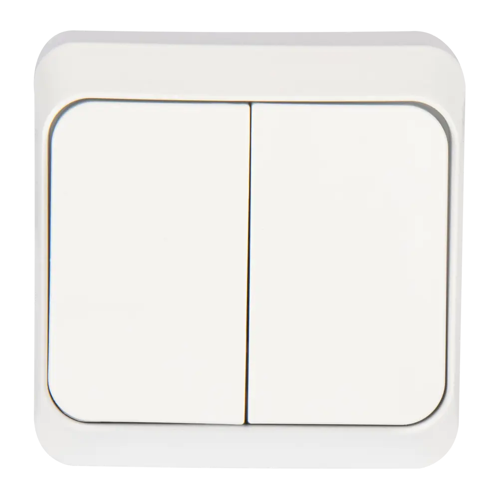 Двуклавишный выключатель SYSTEME ELECTRIC Этюд для управления двумя светильниками 11300957 STLM-0001174 - Вид №1