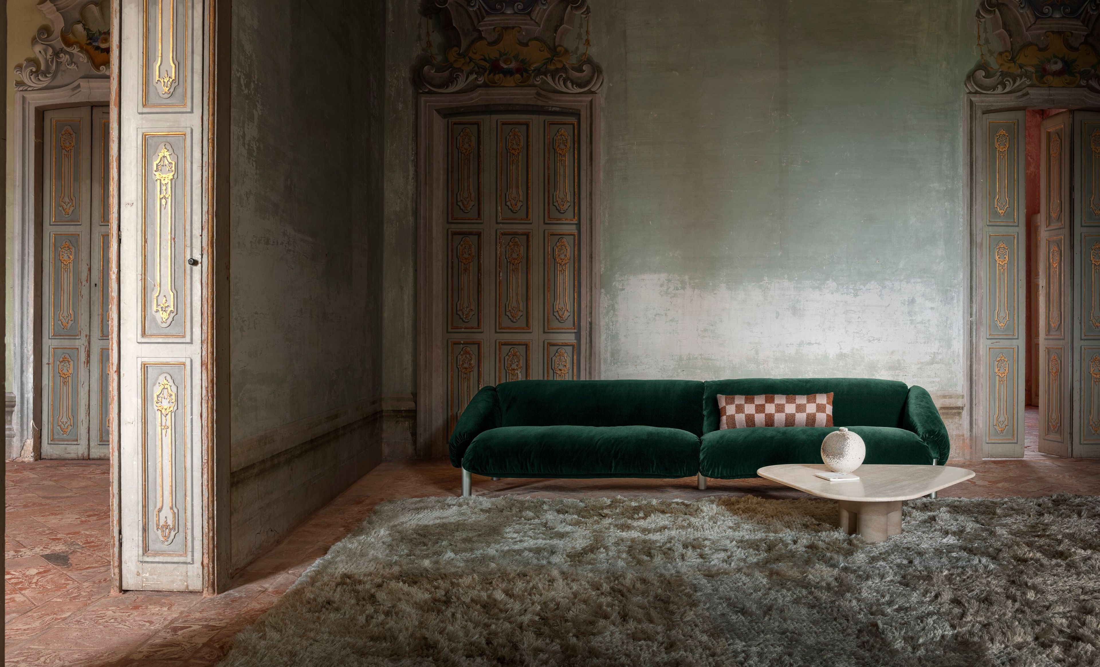 4-местный бархатный диван GHIDINI1961 Flo ARCH-00072644 - Вид №1