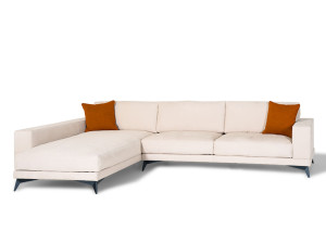 Диван из микрофибры с полуостровом