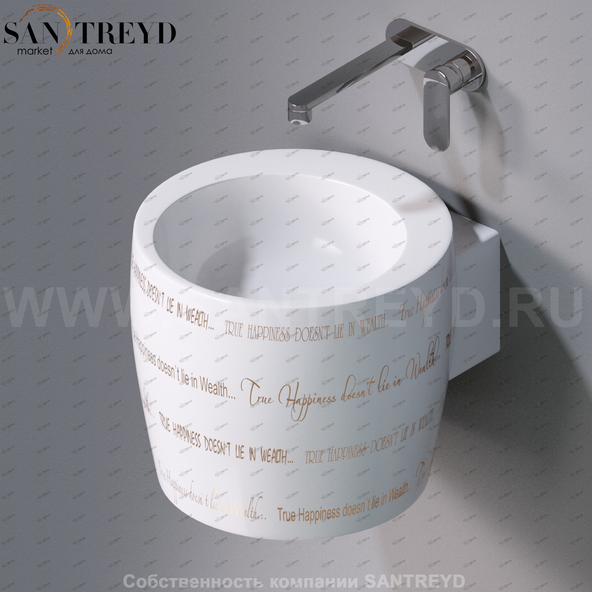 L102T0R0V1.420G Подвесная раковина настенная круглая A. e T. Italia SPOT белая AeT ITALIA TOTEM