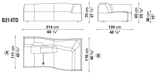 B&B Italia Модульный диван из ткани Bend sun-id-1452964 - Вид №17