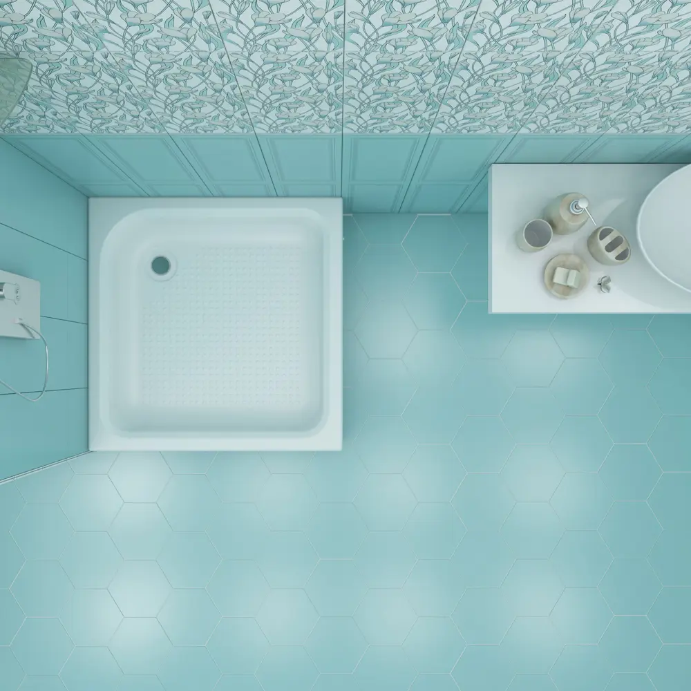 Душевой поддон Frame S квадратный акриловый 80x80 см ножки в комплекте Santreyd STLM-2046478 - Вид №7