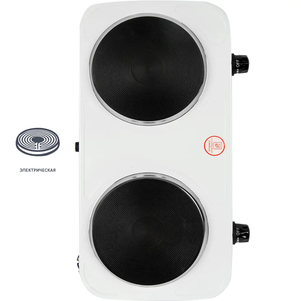 Плитка электрическая настольная ORE CM30I 48x7.5x24 см 2 конфорки чугун цвет белый STLM-2017502