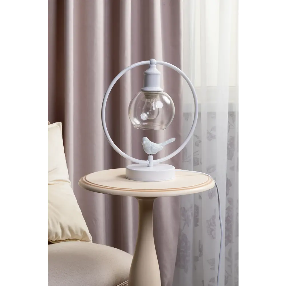 Настольная лампа Vitaluce Птички 1 лампа 2м² Е27 цвет белый матовый STLM-2036628 - Вид №9