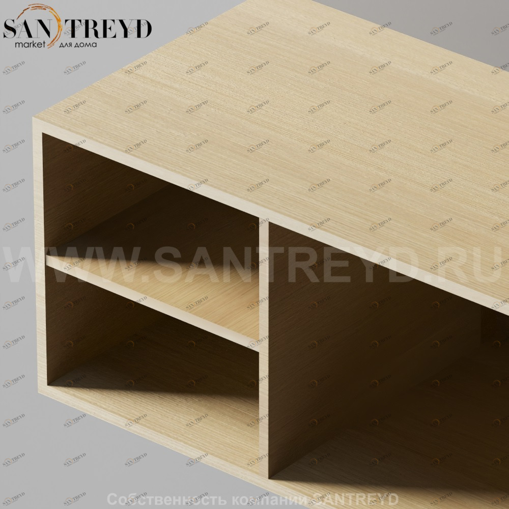 LATO Открытое место для хранения слева из натурального дуба ALG4040RT Agape