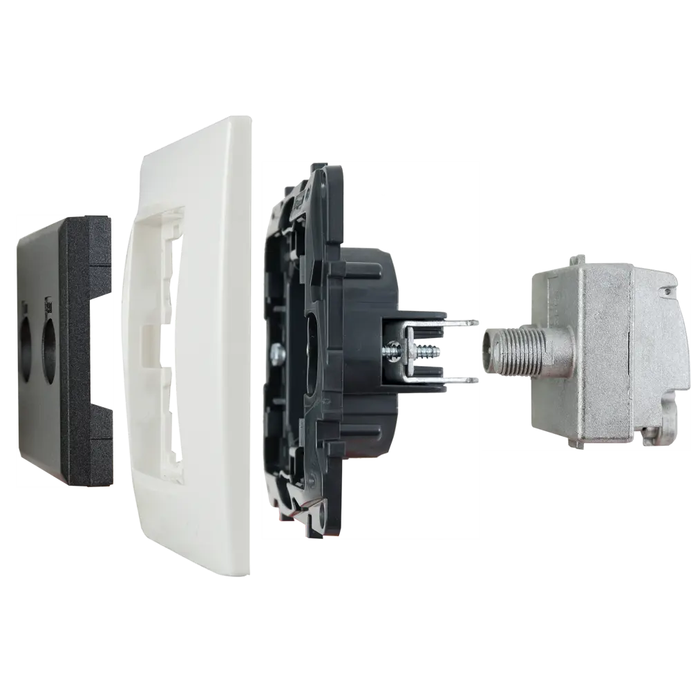 Розетка TV-SAT Legrand Structura двухкабельная цвет магнезиум STLM-2093448 - Вид №5