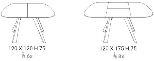 Ozzio Italia Раздвижной хрустальный стол  T246  - Вид №4