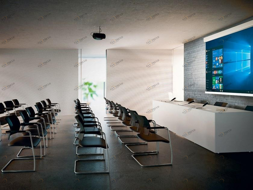 FANTONI Прямоугольный стол для конференций из мдф с системой управления кабелями Quaranta5 sun-id-1498787