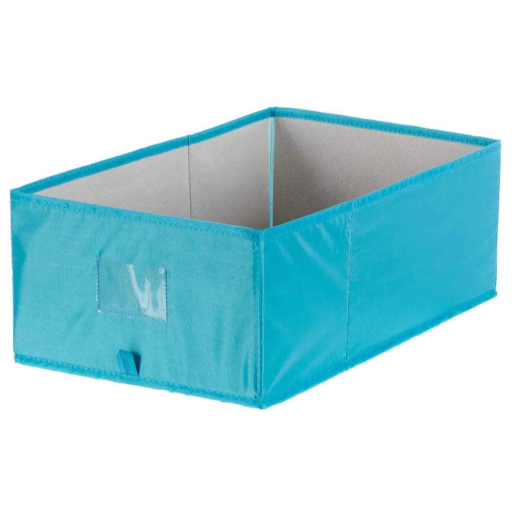Короб для хранения без крышки Spaceo 27x16x44 см нетканый материал цвет голубой STLM-2051506