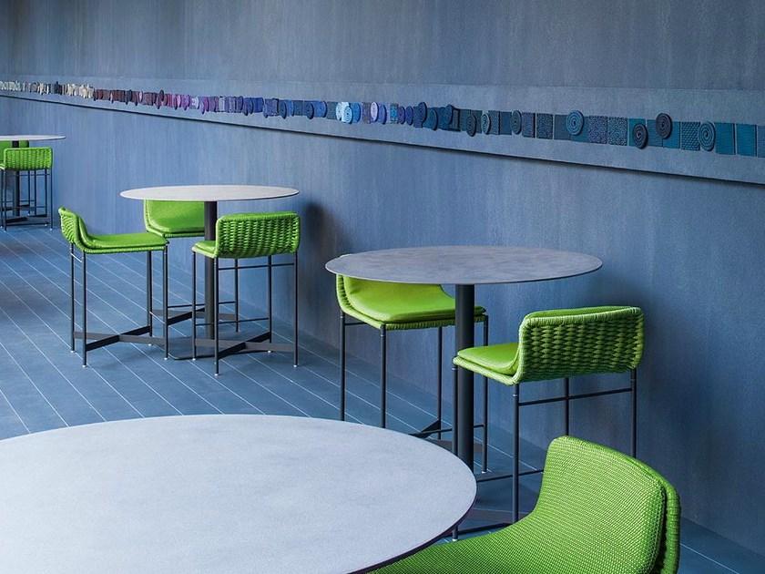 Paola Lenti Садовый табурет из технической ткани Heron B45l/b45m - Вид №1