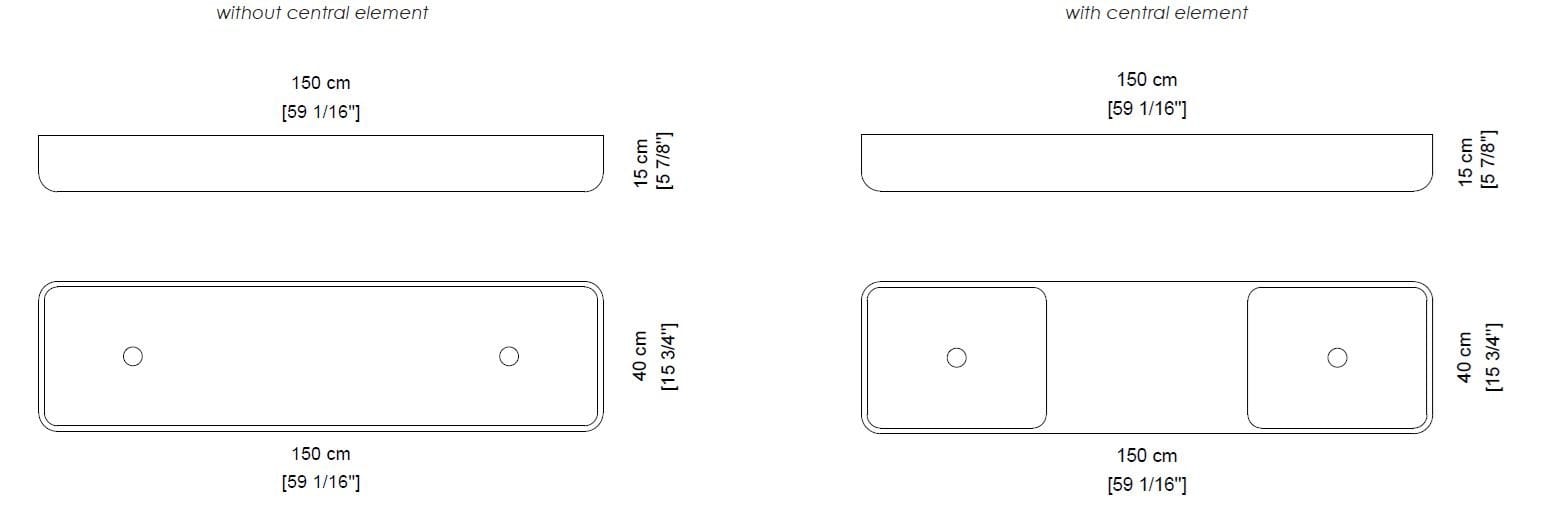 Двойной умывальник из натурального камня Davani Meridian ARCH-00043502 - Вид №4