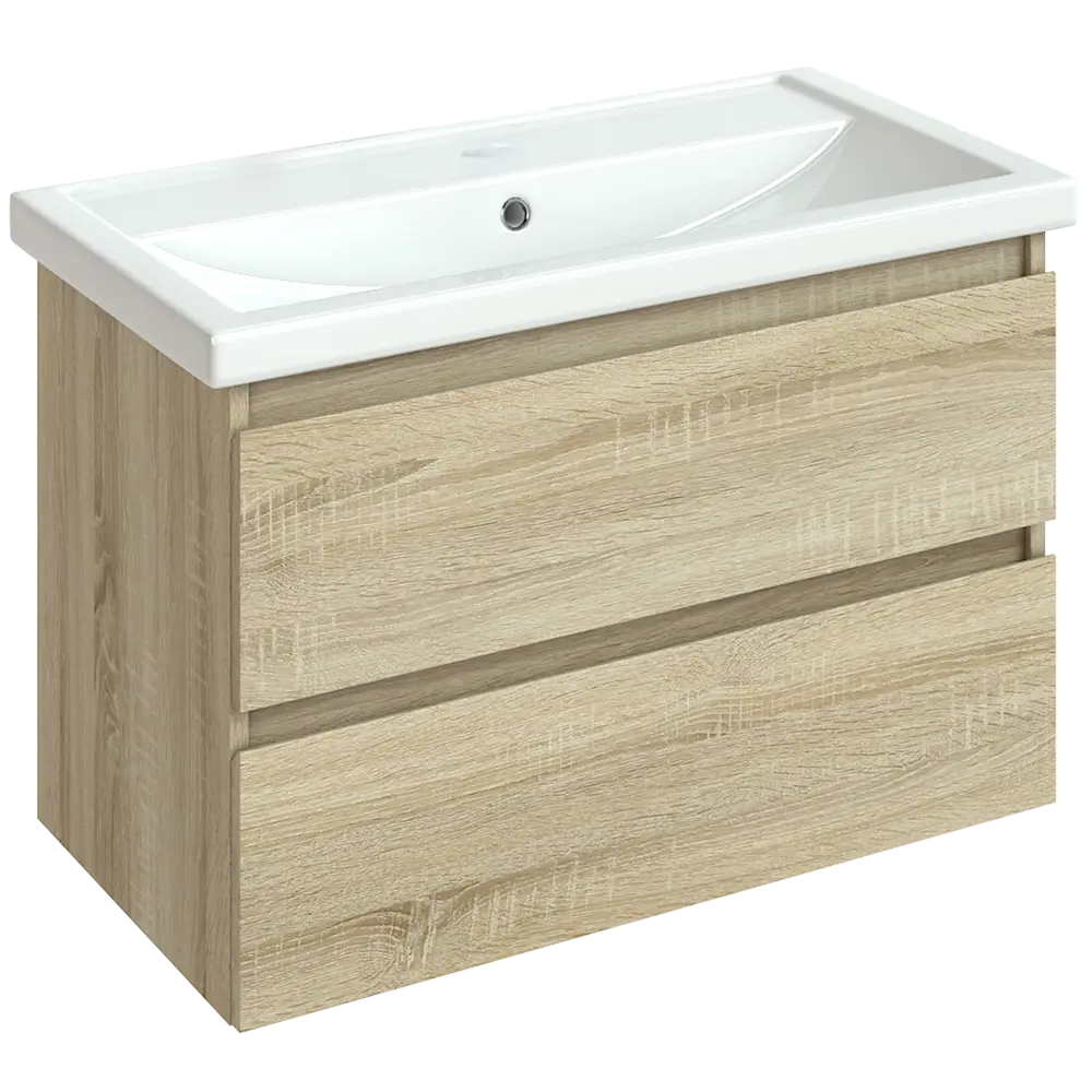 Тумба под раковину подвесная Vigo Matteo 70 см цвет дуб сонома STLM-2106093 - Вид №1