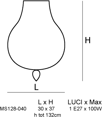 Siru Подвесной светильник из муранского стекла Odalisca Ms 128-040  - Вид №2