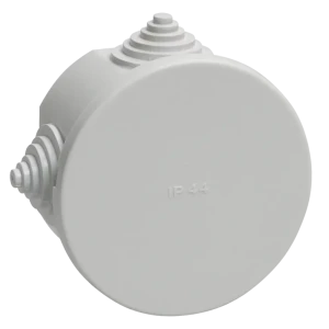 Распределительная коробка открытая IEK D75x40 мм 2 ввода IP44 цвет серый 82206463 STLM-2025514