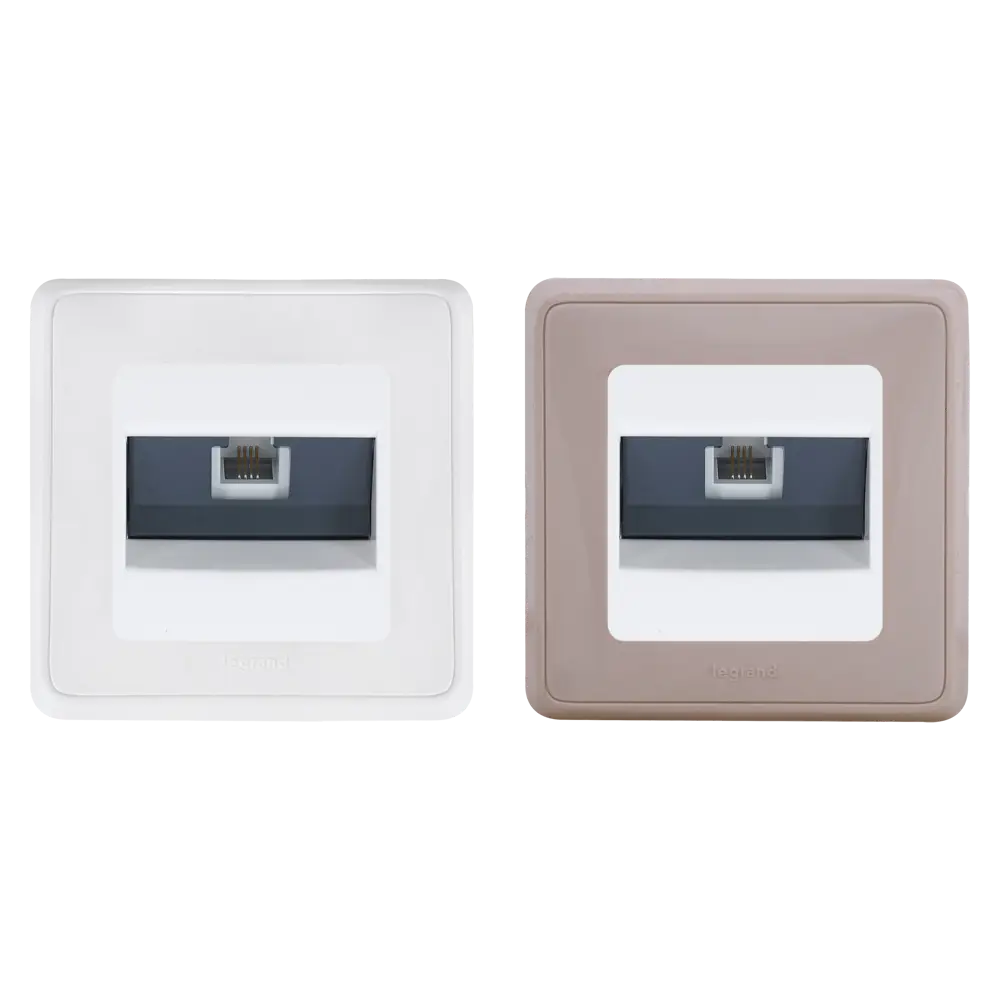 Телефонная розетка встраиваемая Legrand Cariva RJ11, цвет белый STLM-2151617 - Вид №1