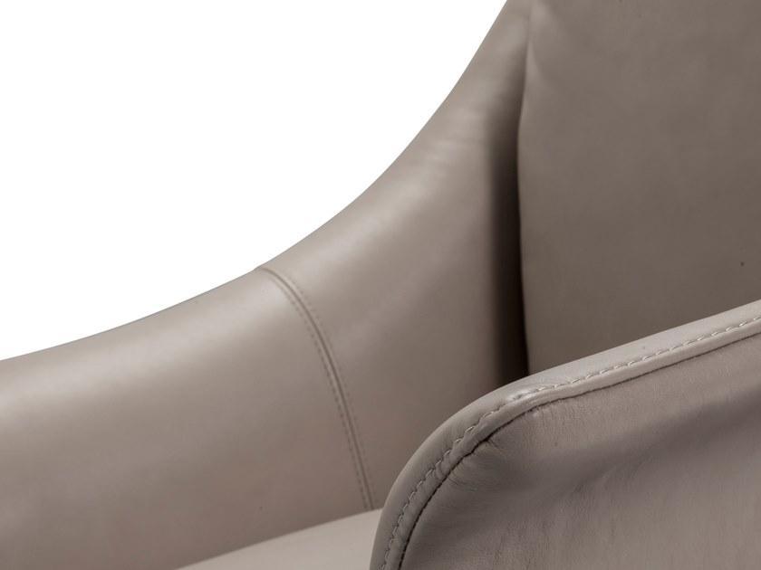 Duvivier Canapés Кожаное кресло в современном стиле со съемным чехлом с подлокотниками  Melcxd11  - Вид №4