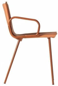 Capdell Кожаное кресло с подлокотниками Ply