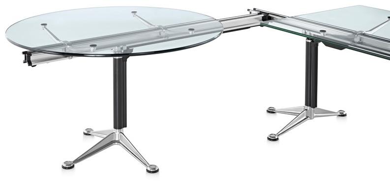 Herman Miller Раздвижной овальный стол для переговоров из алюминия и стекла Burdick sun-id-1352413 - Вид №4