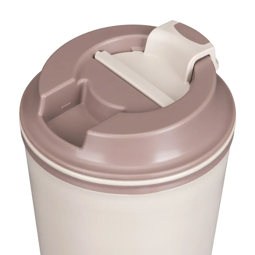 Термостакан 350 мл пластик клапан цвет светло-бежевый Santreyd STLM-2153635 - Вид №6