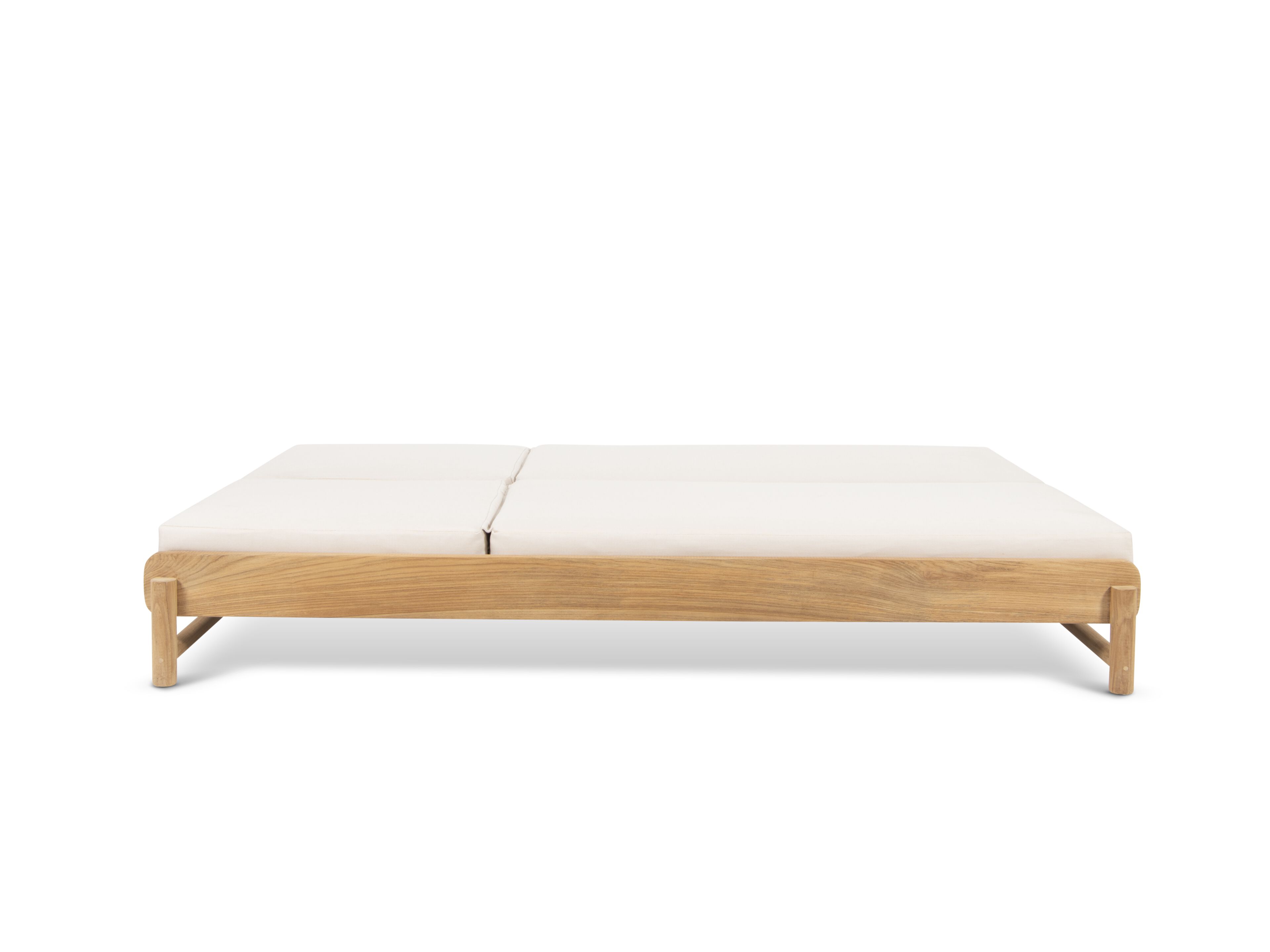 Двойная Садовая кровать из тикового дерева с подушками Sunbrella FJAKA Pomalo ARCH-00026397