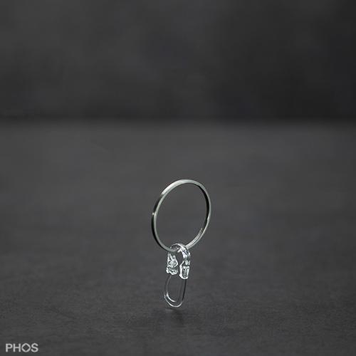 RG30-2 Кольцо для штор с крючком для плиссировки, ширина 2 мм PHOS  - Вид №1