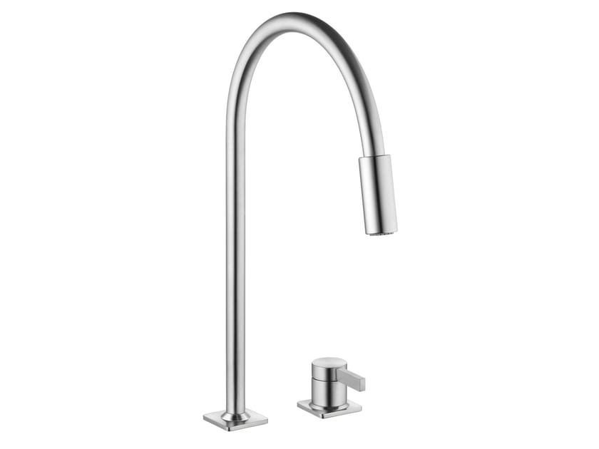 Смеситель для кухни из нержавеющей стали со съемным ручным душем KWC ERA ARCH-00139092