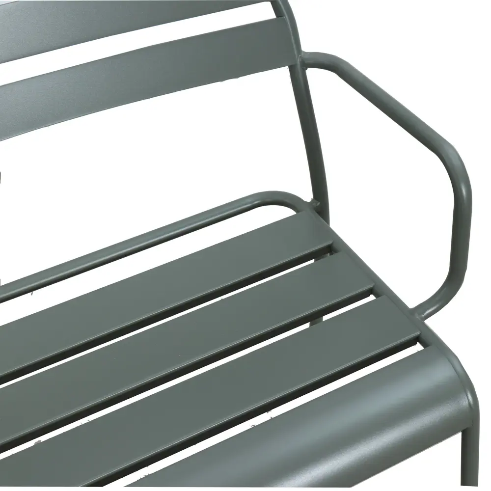 Скамья садовая Café 90x120 см сталь цвет зелёный Santreyd STLM-2207647 - Вид №6