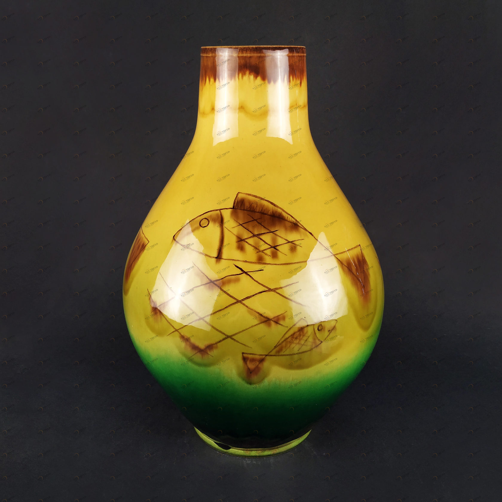 Ваза с росписью «Рыбы» PROVANSFAIENCE sun-id-994534