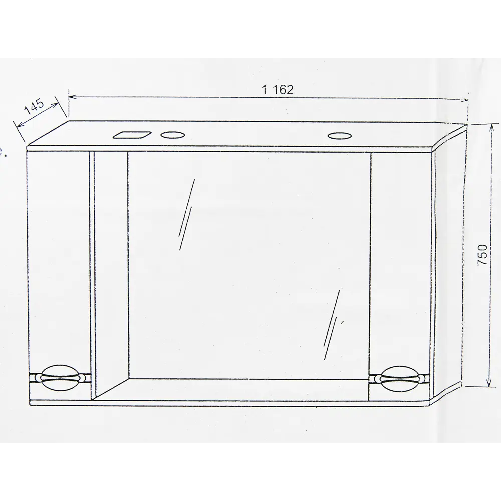 Шкаф зеркальный «Палермо» 120 см Santreyd STLM-2090528 - Вид №3