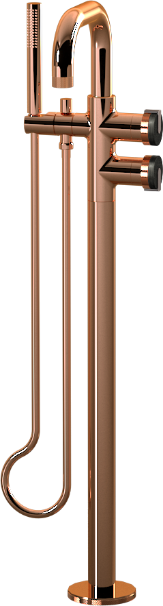 E-11557-R1BOX-L1GM-RG Смеситель напольный отдельностоящий (внешняя часть) GRAFF MOD+