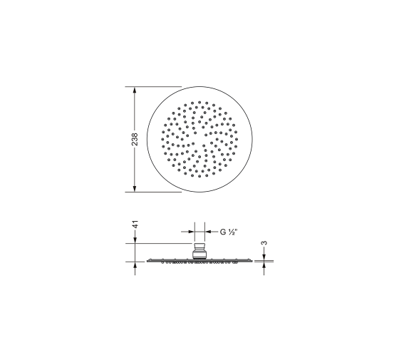Верхний душ ½", ø 240 мм JOERGER Cronos Crystal 649.13.844.000 - Вид №1