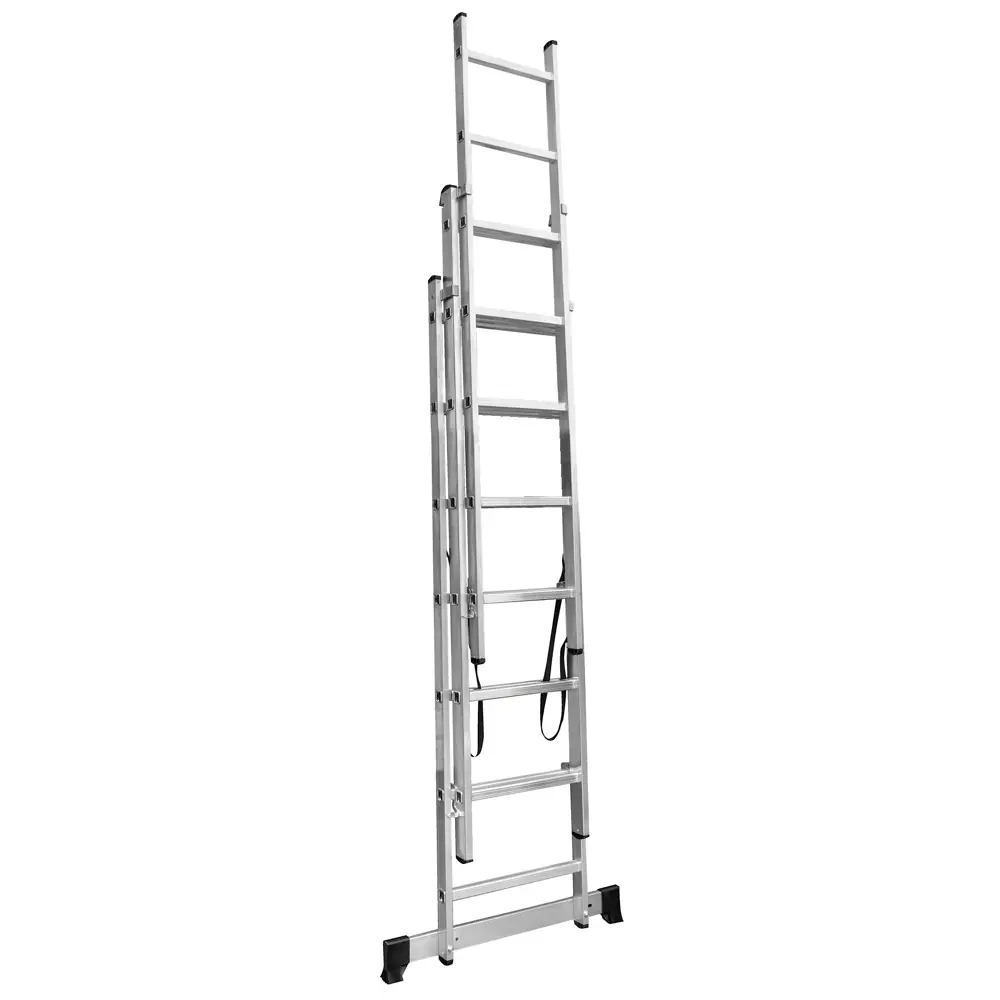Лестница раскладная выдвижная 3-секционная Standers до 4.48 м 7 ступеней STLM-2192879