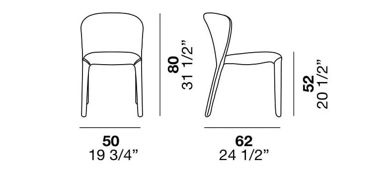 Штабелируемый тканевый мягкий стул Alf DaFrè KAROL ARCH-00095157 - Вид №3