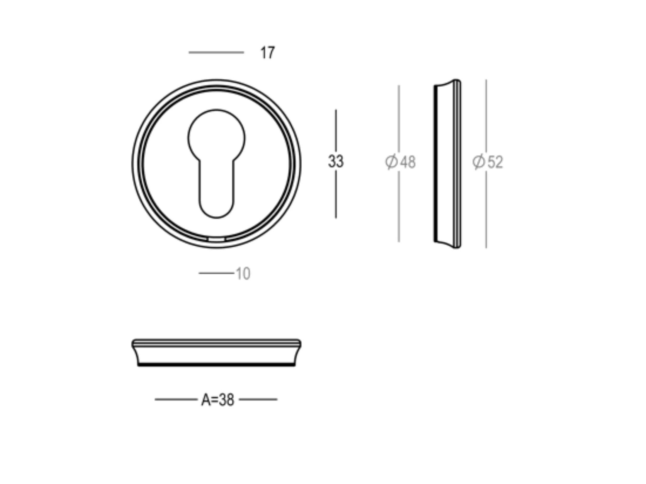 Латунная круглая насадка Quincalux PARIS ARCH-00072469 - Вид №4