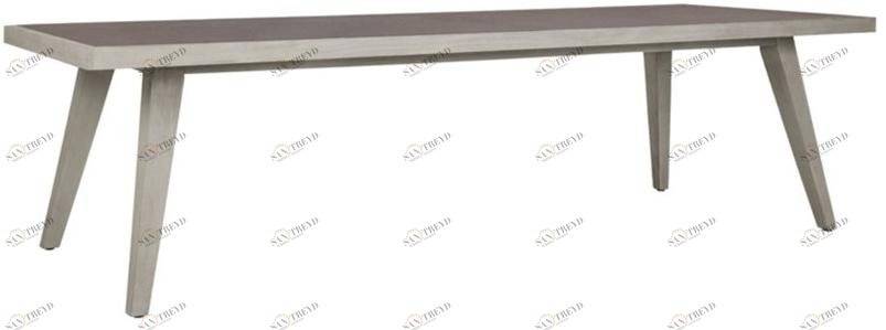 JANUS et Cie Прямоугольный стол из тика с керамической вставкой Rock garden sun-id-1363572