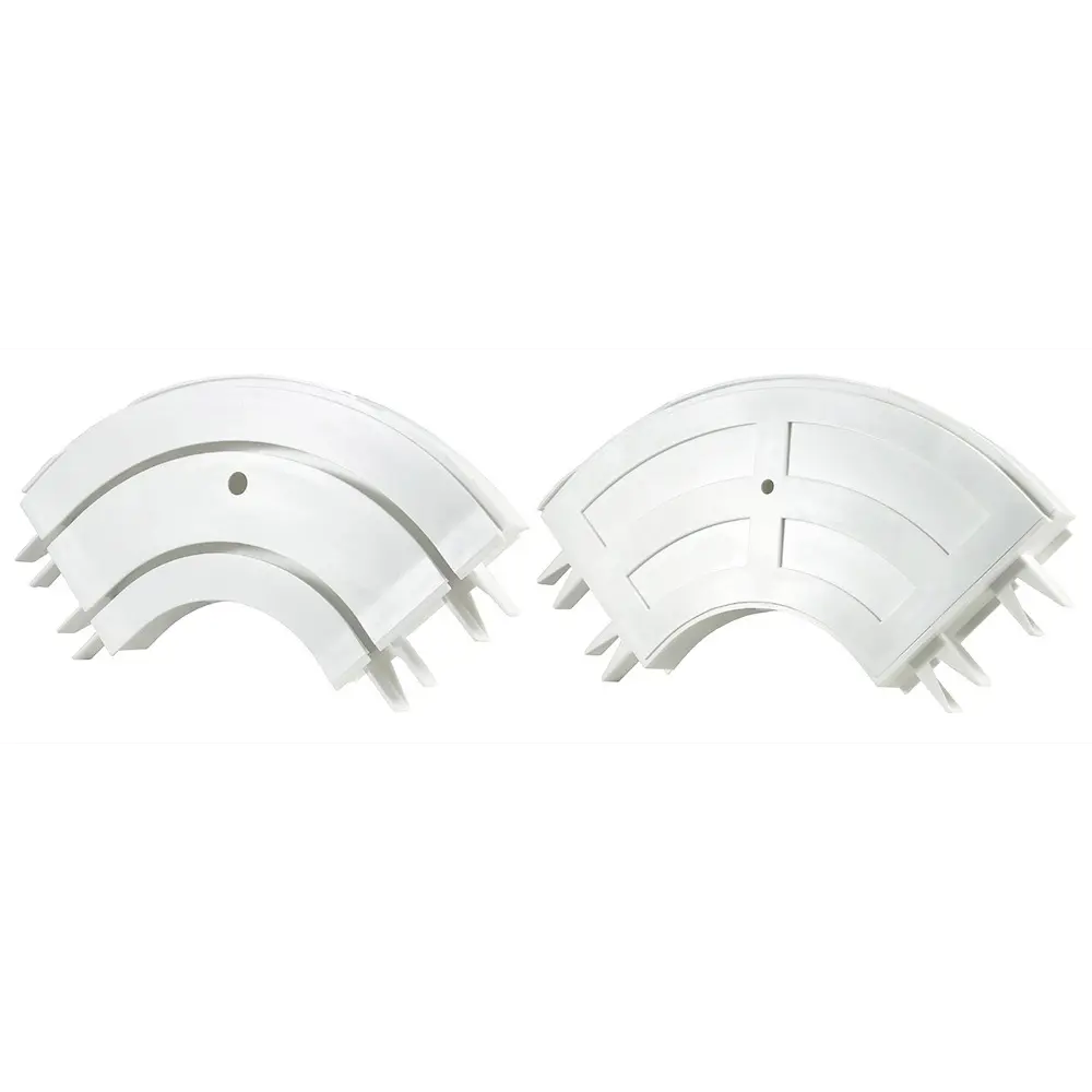 Соединитель для карниза внешний трехрядный KREAFORTA пластик цвет белый 2 шт STLM-2170645