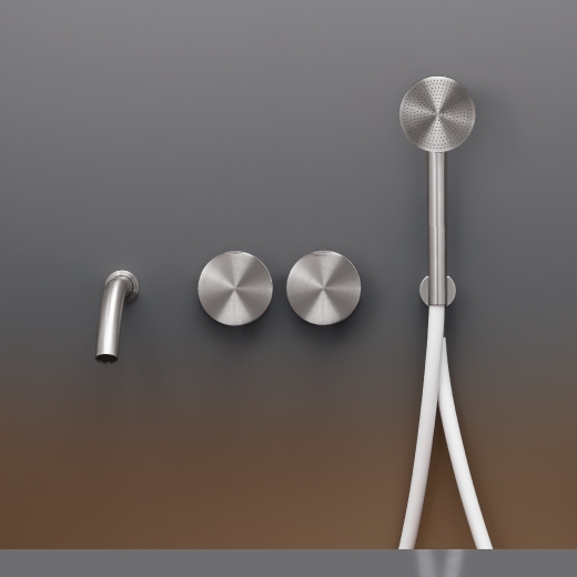 Настенные 2 прогрессивных смесители, установленные для ванной с носиком L. 170 мм и круглые ручной душ диаметр 65 мм  GIO26Y CEADESIGN  - Вид №1