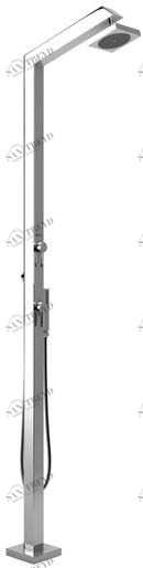 Inoxstyle Открытый душ из нержавеющей стали с ручным душем Tecno cube 01015 mmt