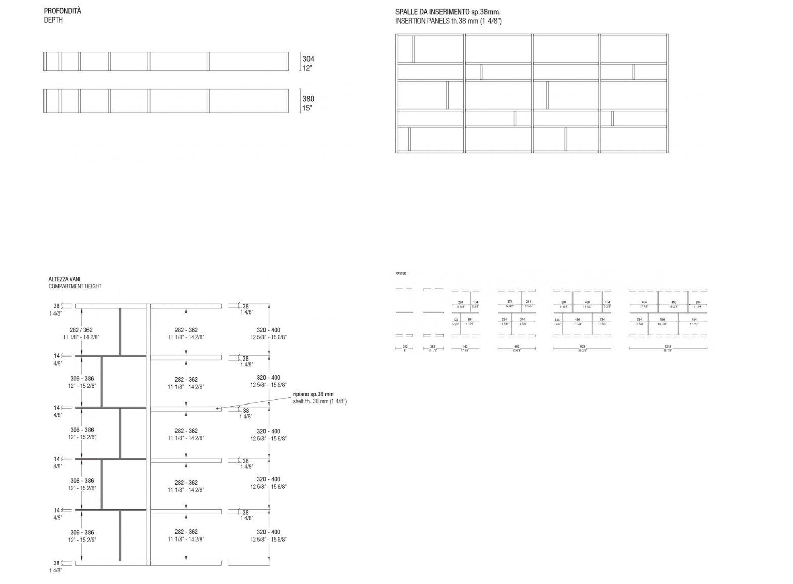 Подвесной книжный шкаф MisuraEmme CROSSING ARCH-00055954 - Вид №3