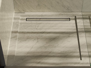 Каррарский мраморный пол проволочный поддон для душа