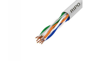 16791031 Кабель , LAN витая пара для локальной сети UTP4 CAT5E 24AWG Cu Premium 305м Fluketest 001-112064/2 Ripo