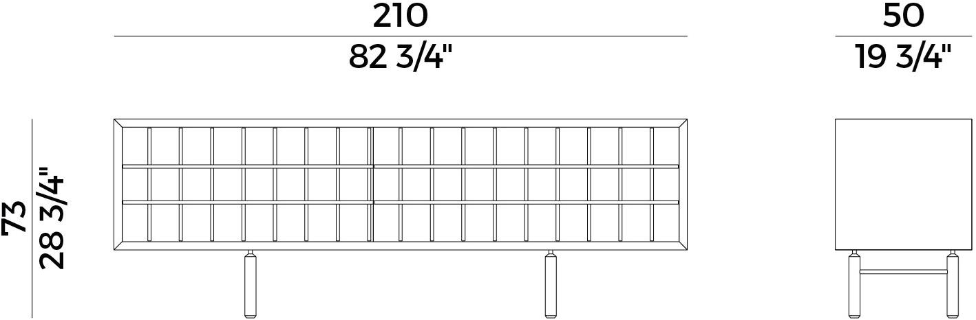 Potocco Комод из дерева и стекла с раздвижными дверцами Sen 886/mb - Вид №6