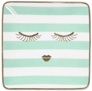 Тарелка квадратная Stripes Сlosed eyes 12х12 см